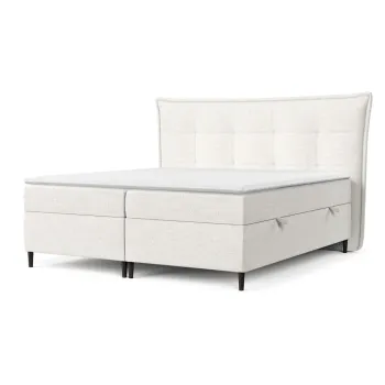 Pat boxspring crem cu spatiu de depozitare 180x200 cm Sinai - Maison de Reve imagine