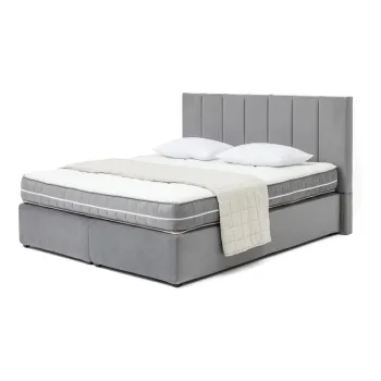 Pat boxspring gri 160x200 cm Olia Bold Line - Bonami Selection imagine