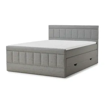 Pat boxspring gri cu spaE>iu de depozitare 200x200 cm Caya aEURMaison de RAave imagine