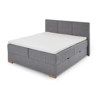 Pat boxspring gri cu spatiu de depozitare 160x200 cm Tambo - Meise Mobel imagine