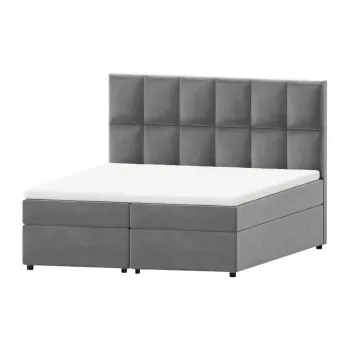 Pat boxspring gri cu spatiu de depozitare 180x200 cm Flip - Ropez imagine