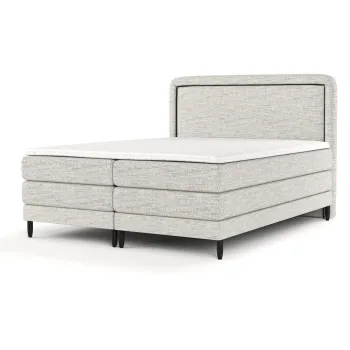 Pat boxspring gri deschis 140x200 cm Dove - Maison de Reve imagine