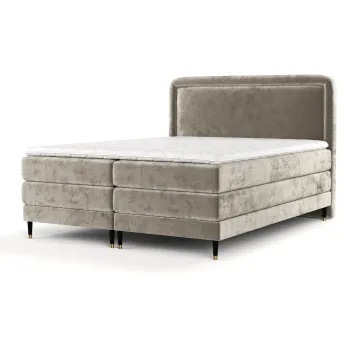 Pat boxspring maro deschis 200x200 cm Dove - Maison de Reve imagine
