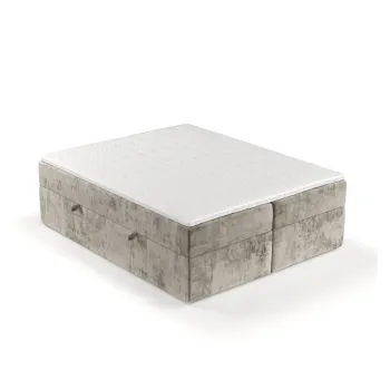 Pat boxspring maro deschis cu spatiu de depozitare 180x200 cm Yoko - Maison de Reve imagine