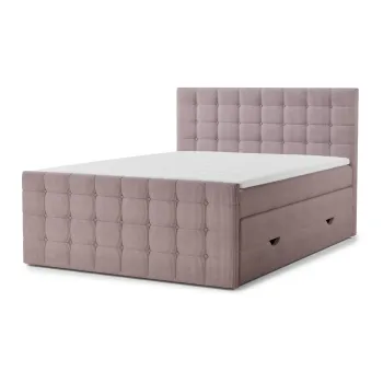 Pat boxspring mov cu spaE>iu de depozitare 200x200 cm Tasca aEURMaison de RAave imagine