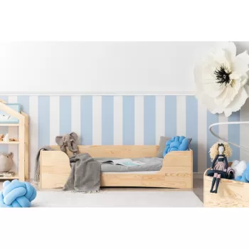 Pat din lemn de pin pentru copii Adeko Pepe Dan, 90 x 200 cm imagine
