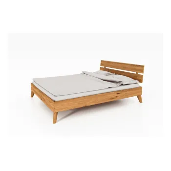 Pat dublu din lemn de stejar 160x200 cm Greg 2 - The Beds imagine