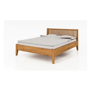 Pat dublu din lemn de stejar 200x200 cm Odys - The Beds imagine