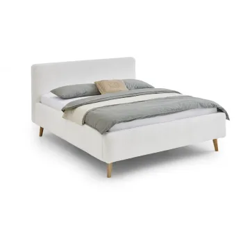 Pat dublu tapitat alb 140x200 cm Mattis - Meise Mobel imagine