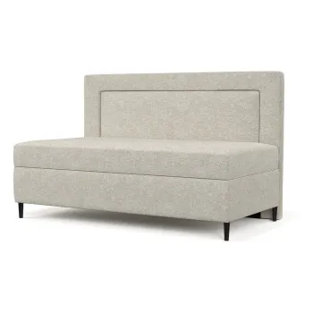 Pat gri/bej tapitat 100x200 cm Alba - Maison de Reve imagine