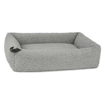 Pat gri pentru caini din material boucle 71x91 cm Senso Pebble M - MiaCara imagine