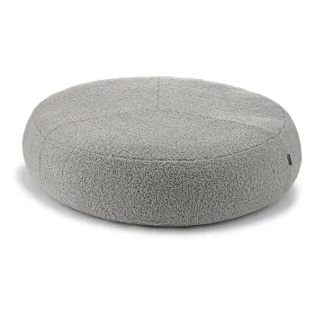 Pat gri pentru caini din material boucle o 90 cm Senso Pouffe Pebble M/L - MiaCara imagine