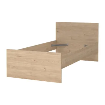 Pat in culoare naturala cu aspect de lemn de stejar 90x190 cm Naia - Tvilum imagine