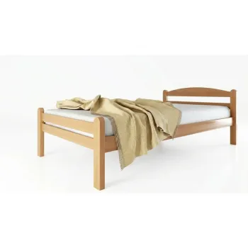 Pat in culoare naturala din lemn de fag cu somiera 90x200 cm Bellariva - B.E.S. imagine