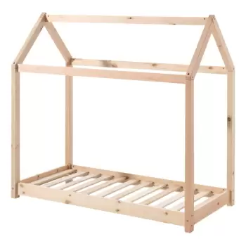 Pat in forma de casa pentru copii Vipack Cabane, 70 x 140 cm imagine