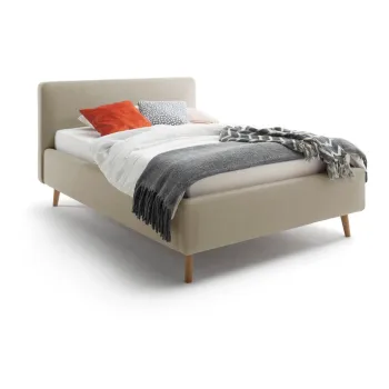 Pat maro deschis tapitat fara somiera 120x200 cm Mattis - Meise Mobel imagine