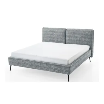 Pat matrimonial albastru tapitat fara somiera 180x200 cm Infinity - Meise Mobel imagine