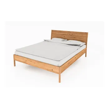 Pat matrimonial din lemn de stejar 160x200 cm Pola - The Beds imagine