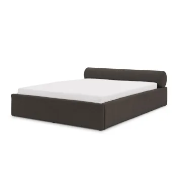 Pat matrimonial gri A(R)nchis tapiE>at cu spaE>iu de depozitare cu somierA180x200 cm Cille aEURRopez imagine