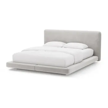 Pat matrimonial gri deschis tapiE>at 140x200 cm Linea aEURMicadoni imagine