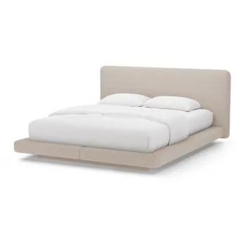 Pat matrimonial maro deschis tapiE>at 140x200 cm Linea aEURMicadoni imagine