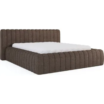 Pat matrimonial maro tapitat cu spatiu de depozitare cu somiera 160x200 cm Carilla - ELTAP imagine