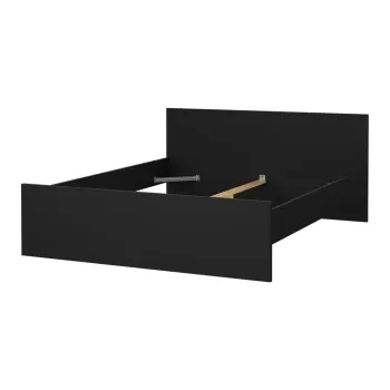 Pat matrimonial negru 160x200 cm Naia - Tvilum imagine