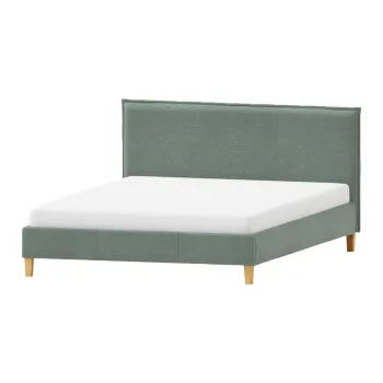 Pat matrimonial verde tapitat cu somiera 160x200 cm Tina - Ropez imagine