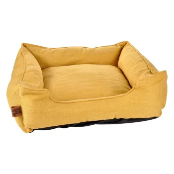 Pat pentru animale de companie galben pentru caini 50x55 cm - Love Story imagine