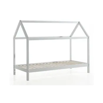 Pat pentru copii 90x200 cm alb cu forma de casuta Dallas - Vipack imagine