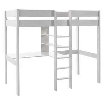 Pat pentru copii 90x200 cm alb inalt Pino - Vipack imagine