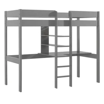 Pat pentru copii 90x200 cm gri inalt Pino - Vipack imagine