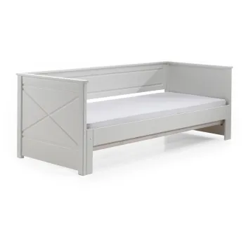 Pat pentru copii alb cu extensie suplimentara 180x200/90x200 cm PINO - Vipack imagine