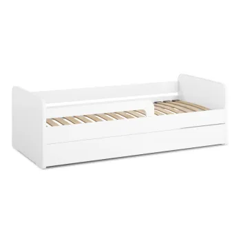 Pat pentru copii alb cu somiera 80x200 cm Duuli - ELTAP imagine