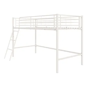 Pat pentru copii alb inalt 90x200 cm Jodie - Storaa imagine