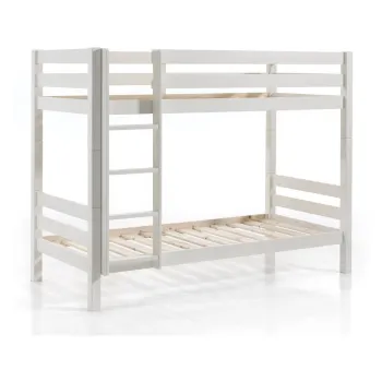 Pat pentru copii alb supraetajat 90x200 cm Pino - Vipack imagine