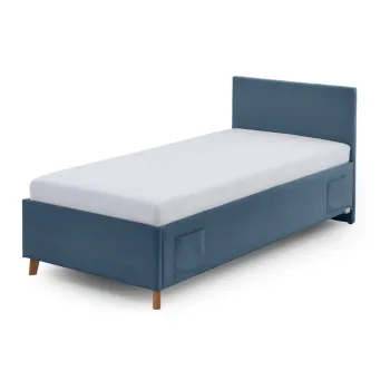 Pat pentru copii albastru cu spatiu de depozitare 90x200 cm Cool - Meise Mobel imagine