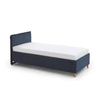 Pat pentru copii albastru inchis cu spatiu de depozitare 140x200 cm Fun - Meise Mobel imagine