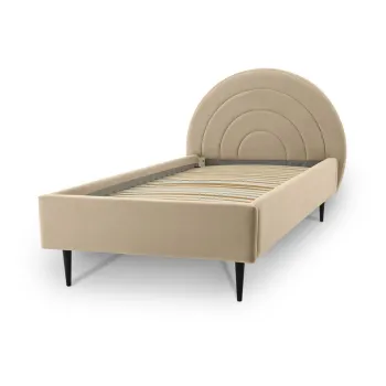 Pat pentru copii bej 90x200 cm Rainbow - Scandic imagine