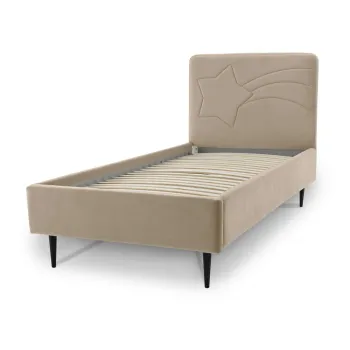 Pat pentru copii bej 90x200 cm Star - Scandic imagine