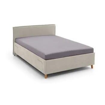 Pat pentru copii bej cu spatiu de depozitare 140x200 cm Fun - Meise Mobel imagine