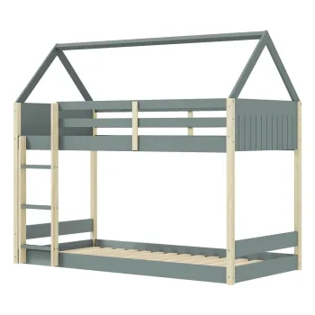 Pat pentru copii de tip casa/supraetajat 90x190 cm Valka - Marckeric imagine