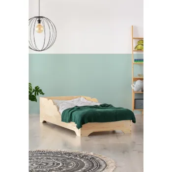 Pat pentru copii din lemn de pin 90x200 cm Box 11 - Adeko imagine