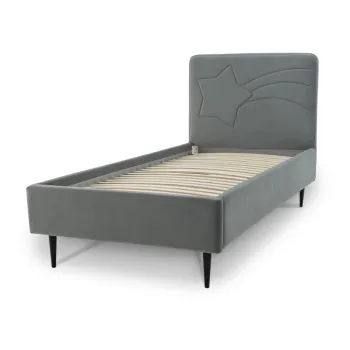 Pat pentru copii gri 90x200 cm Star - Scandic imagine