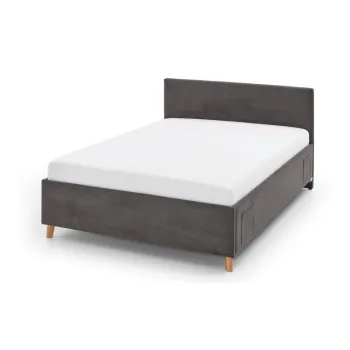 Pat pentru copii gri antracit cu spatiu de depozitare 120x200 cm Cool - Meise Mobel imagine