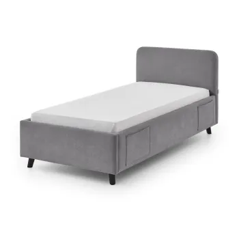 Pat pentru copii gri fara somiera 90x200 cm Cosy - Meise Mobel imagine