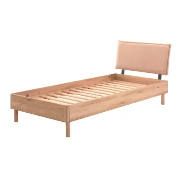 Pat pentru copii in culoare naturala din lemn de stejar 90x200 cm Forrest - Vipack imagine