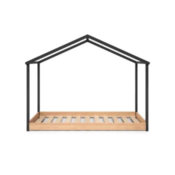 Pat pentru copii Marckeric Arthur, 90 x 190 cm, gri antracit imagine