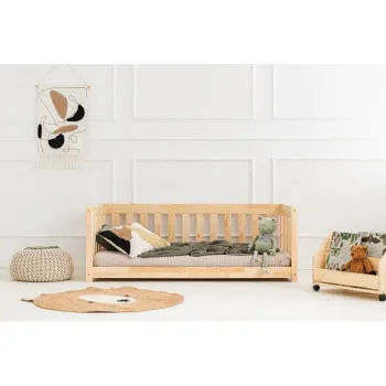 Pat pentru copii natural din lemn de pin 90x190 cm CPP - Adeko imagine