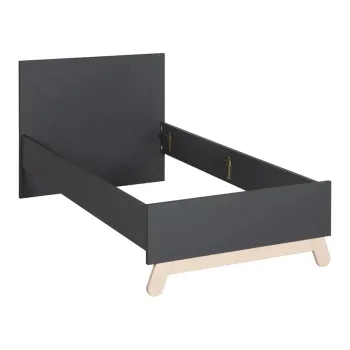 Pat pentru copii negru 90x200 cm Jara - Roba imagine